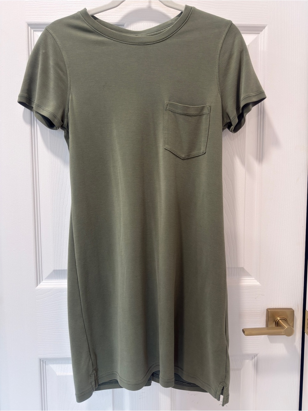 Abercrombie & Fitch Olive Green Short Sleeve T-Shirt Dress